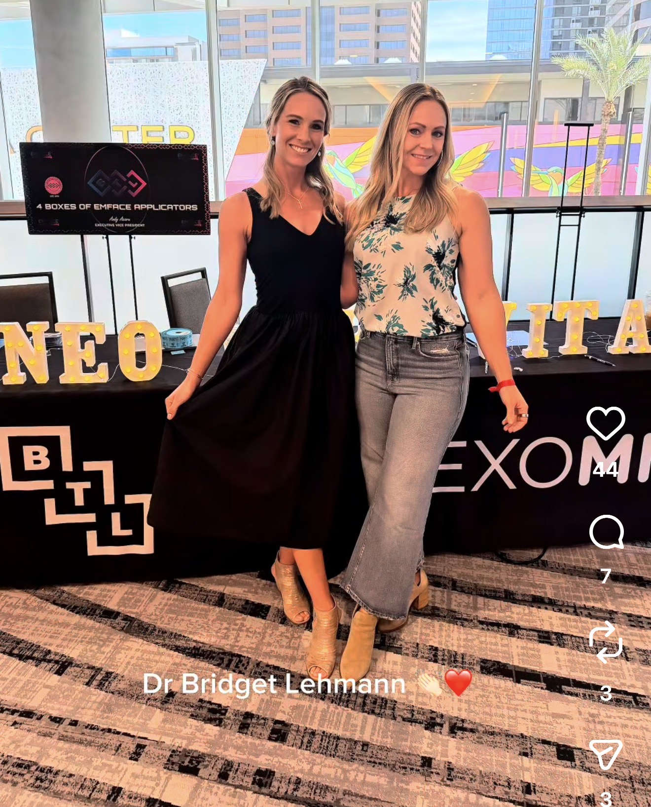 with Dr. Bridget Lehmann at the BTL physician conference